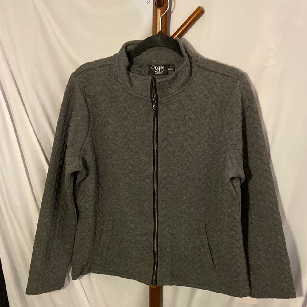 Onque casual Charcoal Gray Quilted Jacket